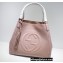 Gucci Soho Tassel Leather Shoulder Bag 282309 Nude Pink