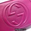 Gucci Soho Small Leather Disco Bag 308364 Fuchsia