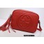 Gucci Soho Small Leather Disco Bag 308364 Orange Red
