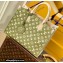 Louis Vuitton Monogram Empreinte OnTheGo MM Bag Spring in the City M46060 Khaki Green/Beige/Cream
