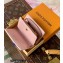 Louis Vuitton Monogram Empreinte Leather Cléa Wallet Embroidered M81212 Pink