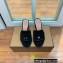 Loro Piana Heel 8cm Suede Goatskin Summer Charms Sandals Black