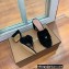 Loro Piana Heel 8cm Suede Goatskin Summer Charms Sandals Black