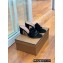 Loro Piana Heel 8cm Suede Goatskin Summer Charms Sandals Black