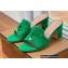 Loro Piana Heel 8cm Suede Goatskin Summer Charms Sandals Green