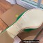 Loro Piana Heel 8cm Suede Goatskin Summer Charms Sandals Green
