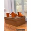 Loro Piana Heel 8cm Suede Goatskin Summer Charms Sandals Orange