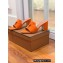 Loro Piana Heel 8cm Suede Goatskin Summer Charms Sandals Orange