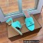 Loro Piana Heel 8cm Suede Goatskin Summer Charms Sandals Turquoise Green