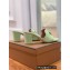 Loro Piana Heel 8cm Suede Goatskin Summer Charms Sandals Light Green
