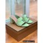 Loro Piana Heel 8cm Suede Goatskin Summer Charms Sandals Light Green