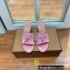Loro Piana Heel 8cm Suede Goatskin Summer Charms Sandals Pink