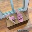 Loro Piana Heel 8cm Suede Goatskin Summer Charms Sandals Pink