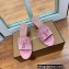 Loro Piana Heel 8cm Suede Goatskin Summer Charms Sandals Pink