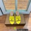 Loro Piana Heel 8cm Suede Goatskin Summer Charms Sandals Yellow