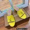 Loro Piana Heel 8cm Suede Goatskin Summer Charms Sandals Yellow