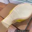 Loro Piana Heel 8cm Suede Goatskin Summer Charms Sandals Yellow