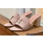 Loro Piana Heel 8cm Suede Goatskin Summer Charms Sandals Nude Pink