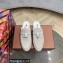 Loro Piana Suede Calfskin Babouche Charms Walk Loafers Powder Pearl