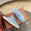 Loro Piana Suede Calfskin Babouche Charms Walk Loafers Gray Blue