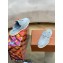 Loro Piana Suede Calfskin Babouche Charms Walk Loafers Gray Blue