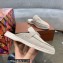 Loro Piana Suede Calfskin Babouche Charms Walk Loafers Powder Pearl