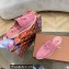 Loro Piana Suede Calfskin Babouche Charms Walk Loafers Pink
