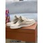 Loro Piana Suede Calfskin Babouche Charms Walk Loafers Powder Pearl