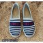Gucci Star Stripe print Cotton Canvas Espadrilles Blue 2022