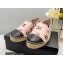 Chanel Printed Lambskin Espadrilles G38628 Light Pink 2022