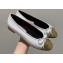 Chanel Grosgrain and Laminated Calfskin Ballerinas G38678 White/Gold 2022