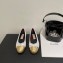 Chanel Grosgrain and Laminated Calfskin Ballerinas G38678 White/Gold 2022