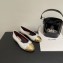 Chanel Grosgrain and Laminated Calfskin Ballerinas G38678 White/Gold 2022