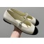 Chanel Ballerinas G38897 Lambskin Ivory/Black 2022