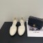 Chanel Heel 3cm Open Shoes G38571 Patent White 2022