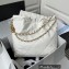 Chanel Shiny Calfskin CHANEL 22 Small Handbag AS3260 White 2022