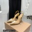 Gianvito Rossi Heel 10.5cm TPU Plexi Ribbon d'Orsay Slingback Pumps PVC Glitter Gold 2022