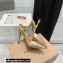 Gianvito Rossi Heel 10.5cm TPU Plexi Ribbon d'Orsay Slingback Pumps PVC Glitter Gold 2022