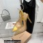 Gianvito Rossi Heel 10.5cm TPU Plexi Ribbon d'Orsay Slingback Pumps PVC Glitter Gold 2022