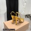 Gianvito Rossi Heel 10.5cm TPU Plexi Ribbon d'Orsay Slingback Pumps PVC Glitter Gold 2022