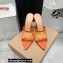 Gianvito Rossi Heel 10.5cm Alisa Mules Orange 2022