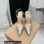 Gianvito Rossi Heel 10.5cm TPU Plexi Ribbon d'Orsay Slingback Pumps PVC Glitter Silver 2022