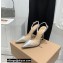 Gianvito Rossi Heel 10.5cm TPU Plexi Ribbon d'Orsay Slingback Pumps PVC Glitter Silver 2022