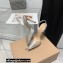 Gianvito Rossi Heel 10.5cm TPU Plexi Ribbon d'Orsay Slingback Pumps PVC Glitter Silver 2022
