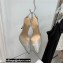 Gianvito Rossi Heel 10.5cm TPU Plexi Ribbon d'Orsay Slingback Pumps PVC Glitter Silver 2022