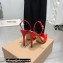 Gianvito Rossi Heel 10.5cm TPU Plexi Ribbon d'Orsay Slingback Pumps PVC Red 2022