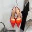 Gianvito Rossi Heel 10.5cm TPU Plexi Ribbon d'Orsay Slingback Pumps PVC Red 2022