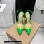 Gianvito Rossi Heel 10.5cm TPU Plexi Ribbon d'Orsay Slingback Pumps PVC Green 2022