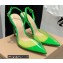 Gianvito Rossi Heel 10.5cm TPU Plexi Ribbon d'Orsay Slingback Pumps PVC Green 2022