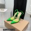 Gianvito Rossi Heel 10.5cm TPU Plexi Ribbon d'Orsay Slingback Pumps PVC Green 2022